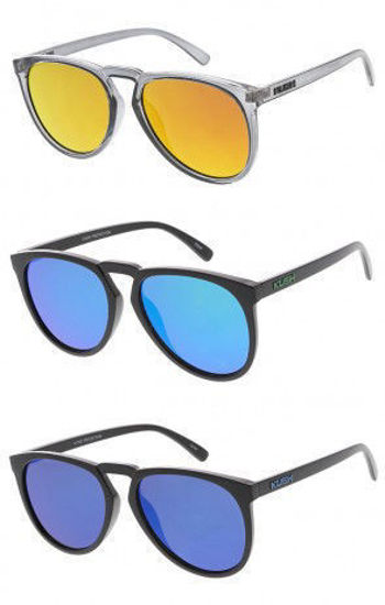 Picture of KUSH Oversized Horn Rimmed Mirror Lens Sunglasses