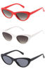 Picture of Women's Small Thick Cat Eye Tinted Flat Lens  Sunglasses