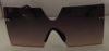 Picture of Oversize Rimless Thin Metal Frame Shield  Sunglasses 69mm