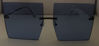 Picture of Square Color Tinted Lens Rimless Oversize Sunglasses