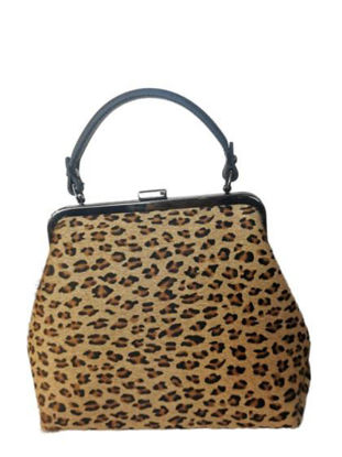 Picture of HANDBAG IN GENUINE LEATHER